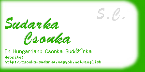 sudarka csonka business card